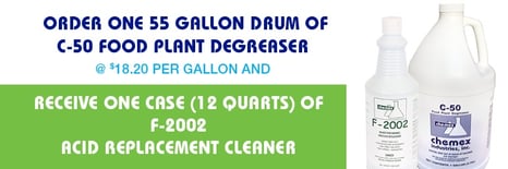 C-50 food plant degreaser, heavy duty concentrate detergent