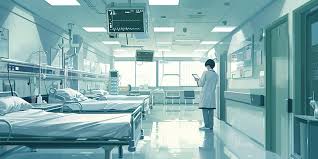 Hospital room image blue