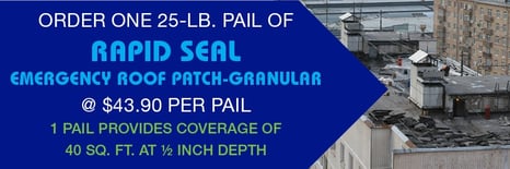 RAPID SEAL TEMPORARY ROOF PATCH SEALS ROOFS INSTANTLY WHILE RAINING