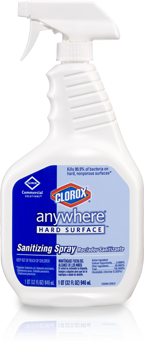 clorox-anywhere,, sanitizes hard, nonporous , food-contact surfaces